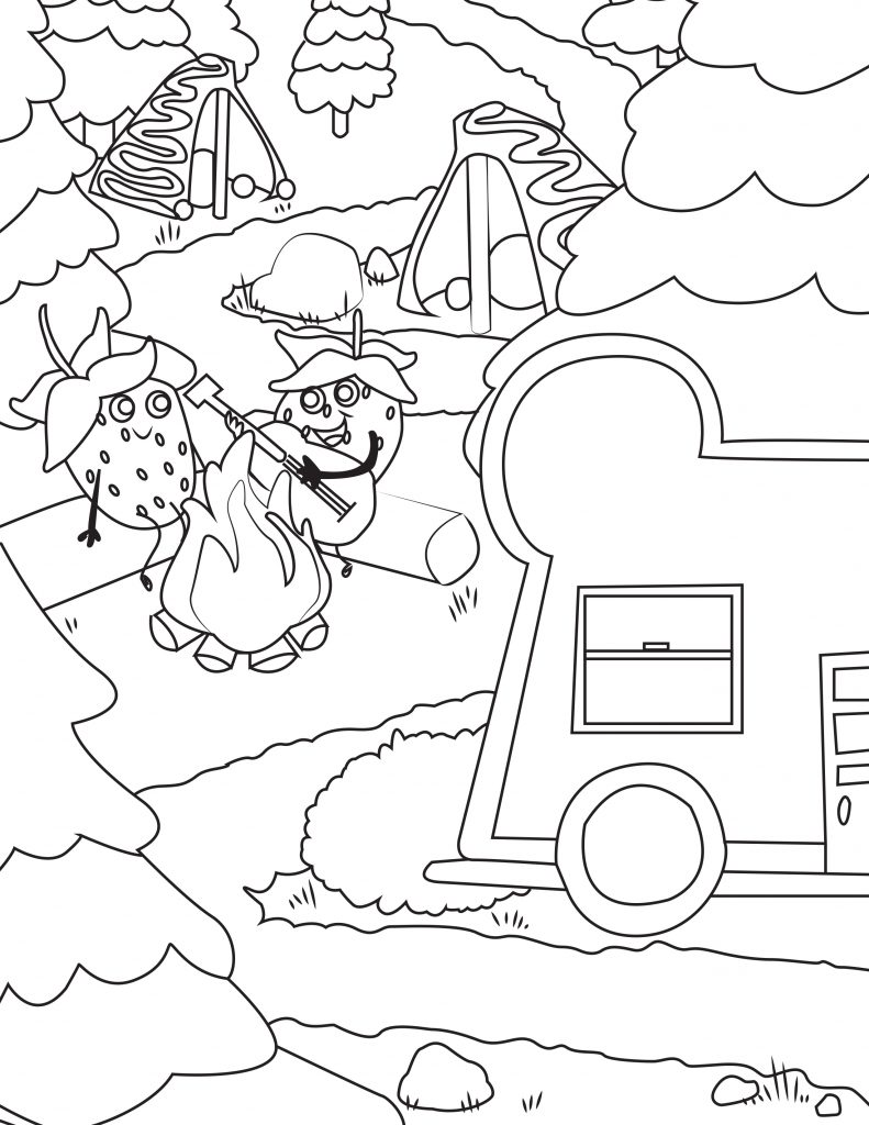 Waffle Smash coloring page of Camp Crepe