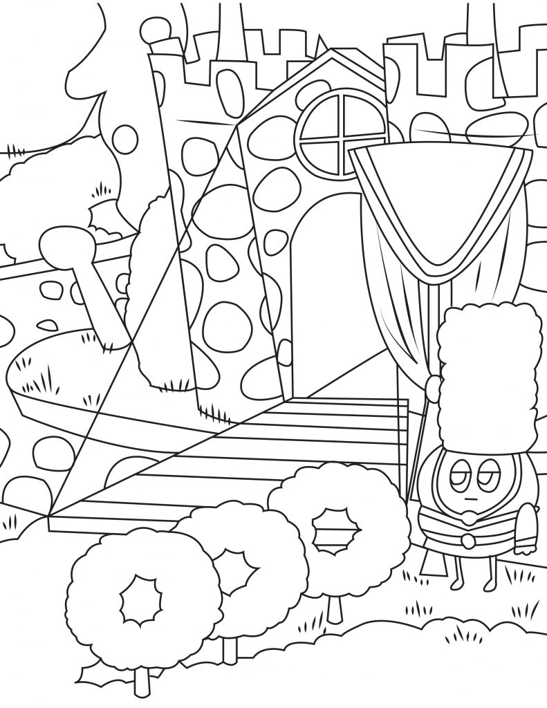 Waffle Smash coloring page of Fruity Fortress