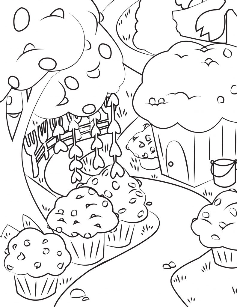 Waffle Smash coloring page of Muffin Meadows