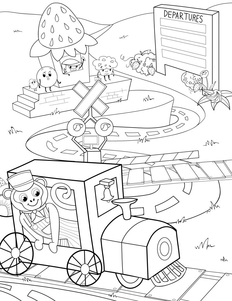 Waffle Smash coloring page of Strawberry Station