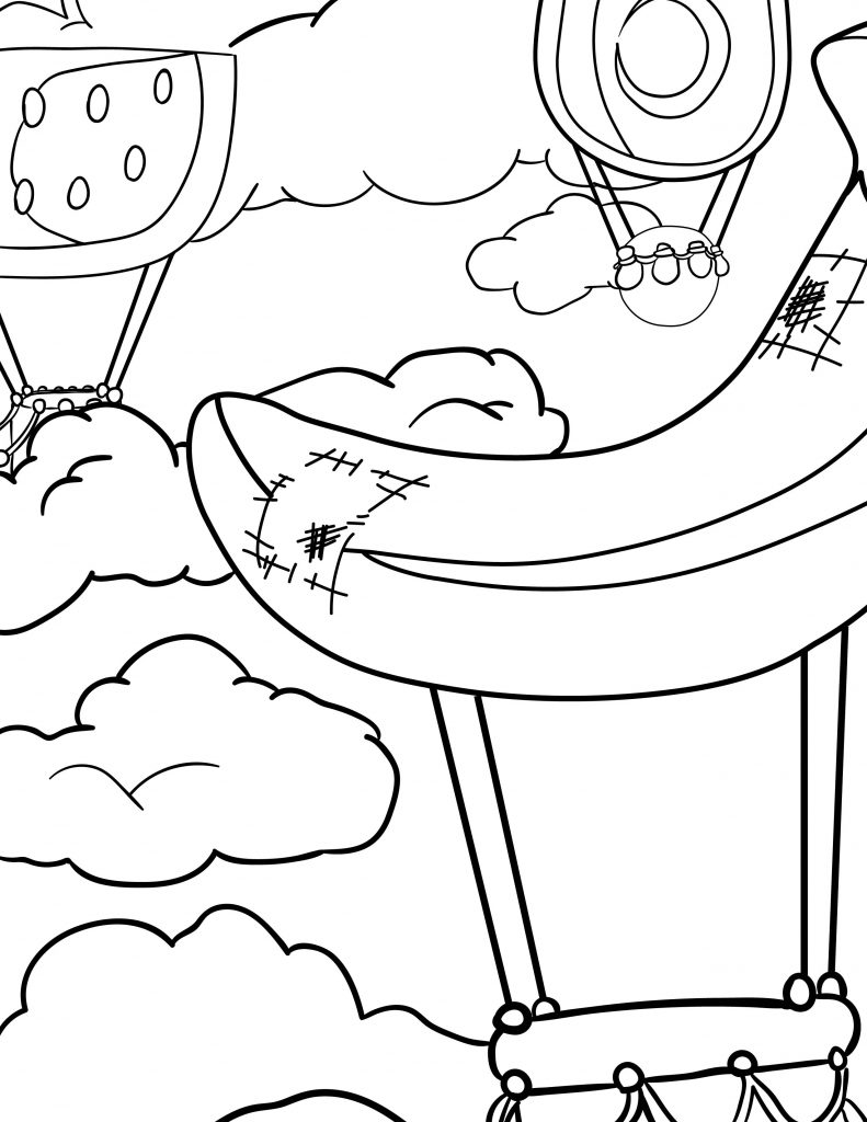 Waffle Smash coloring page of Hot Air Balloon