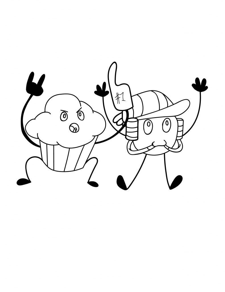 Waffle Smash coloring page of Two Boys